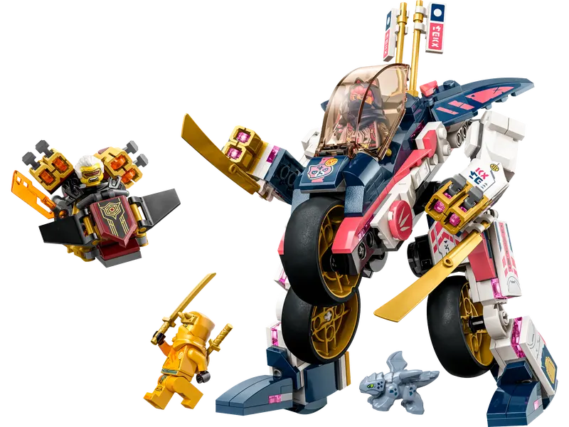 LEGO NINJAGO Sora's Transforming Mech Bike Racer 71792 Building Toys for  Kids, Featuring a Mech Ninja bike racer, a Baby Dragon and 3 Minifigures,  Gift for Kids Aged 8+ 