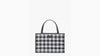 Kate Spade- Sam Icon Gingham Sequin Small Tote - Blazer Blue Multi