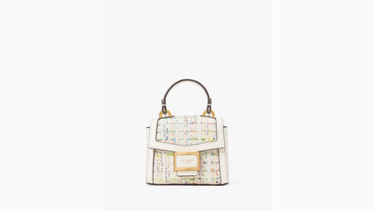 Kate Spade- Katy Tweed Micro Crossbody - Cream Multi