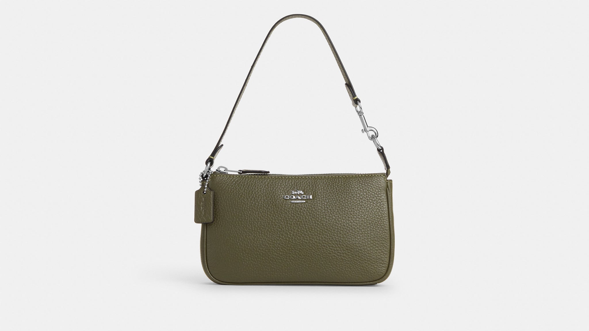 COACH Nolita Wristlet 19 in Polished Pebble Leather