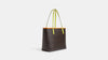 Coach- City Tote In Colorblock Signature Canvas - Silver/Brown/Iris Multi