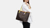 Coach- City Tote In Colorblock Signature Canvas - Silver/Brown/Iris Multi