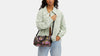 Coach- Rowan Satchel In Signature Canvas With Rose Print - Silver/Brown/Iris Multi