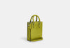 Coach- North South Mini Tote - Silver/Metallic Citrine