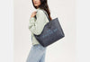 Coach- City Tote In Signature Canvas -  Silver/Denim/Midnight Navy