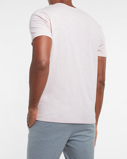 Express- Solid Slub Crew Neck Pocket T-Shirt