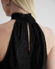 Express- Embroidered Lace Halter Neck Top - Pitch Black 58