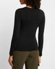 Express- Supersoft Crew Neck Long Sleeve Tee - Pitch Black 58