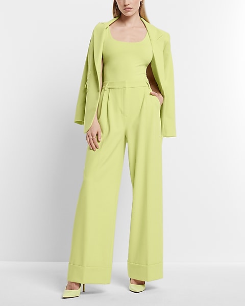 Stylist Super High Waisted Pleated Wide Leg Pant