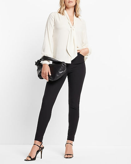 Express- Editor High Waisted Skinny Pant - Pitch Black 58