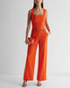 Express- Editor Mid Rise Relaxed Trouser Pant - Bright Orange 1238