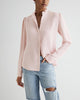 Express- Ruffle Neck Relaxed Portofino Shirt - Bubble 2913