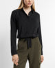 Express- Cinched Tie Bottom Relaxed Portofino Shirt - Pitch Black 58