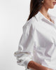 Express- Cotton-Blend Boyfriend Portofino Shirt - White 1