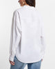 Express- Cotton-Blend Boyfriend Portofino Shirt - White 1