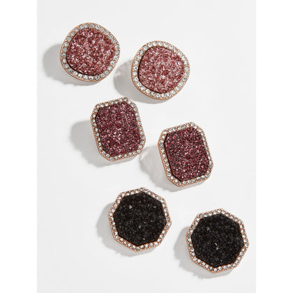 BAUBLEBAR - ELZINA DRUZY BUTTON STUD EARRING SET