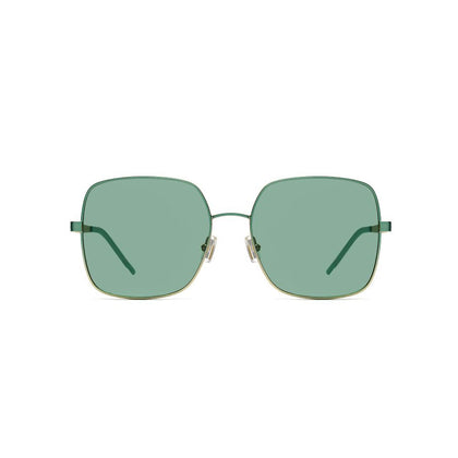 Hugo Boss- Green sunglasses with pyramid-shaped hardware