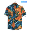 Zaful- Tie Dye Print Button Up Shirt - Multi-a