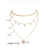 Zaful- Layered Disc Chain Necklace - Gold