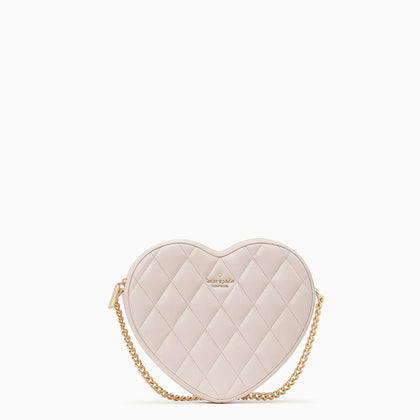 Kate Spade- Love Shack Quilted Heart Crossbody Purse (Light Rosebud)