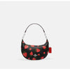 Coach- Payton Hobo With Wild Strawberry Print - Silver/Black Multi