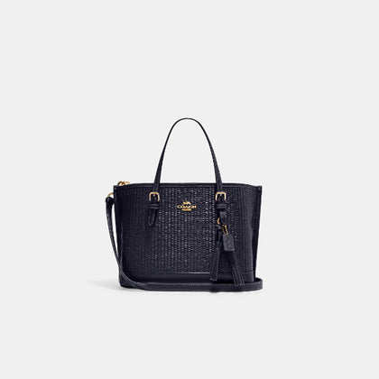 Coach- Mollie Tote 25 In Straw (Im/Midnight Navy Multi)