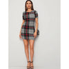 Romwe- Plaid Bodycon Dress