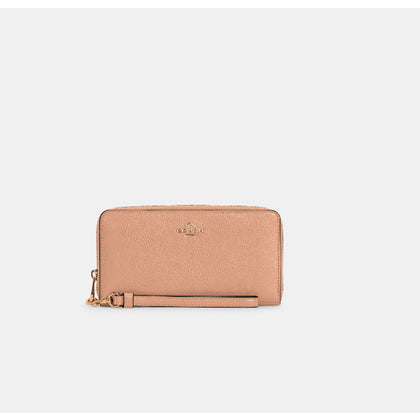 Coach- Long Zip Around Wallet (Gold/Taupe)