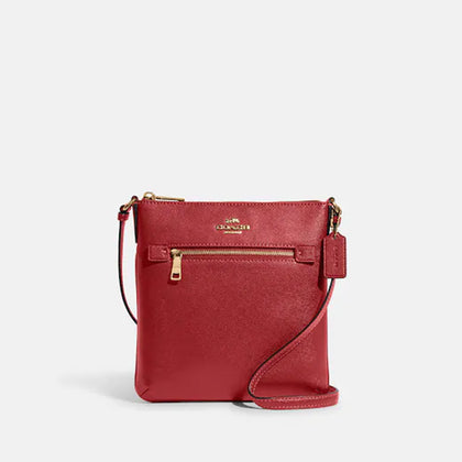 Coach- Mini Rowan File Bag - Gold/1941 Red