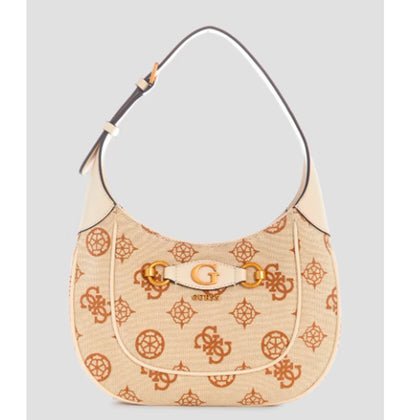 Guess- Izzy Logo Hobo Bag (Orange/Bright Orange)