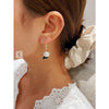 Zaful- Faux Pearl Triangle Stud Drop Earrings - Golden