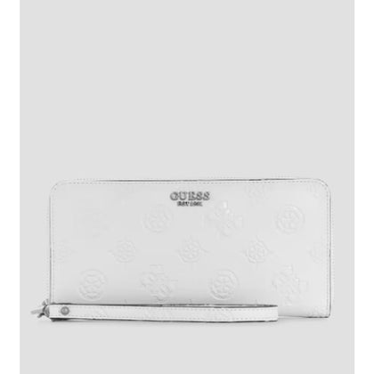 Guess- Galeria Large Zip-Around Wallet (White Multi)