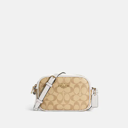 Coach- Mini Jamie Camera Bag In Signature Canvas - Gold/Light Khaki Chalk