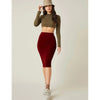 Romwe- High Waist Bodycon Skirt