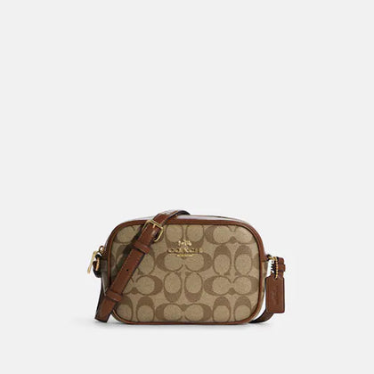 Coach- Mini Jamie Camera Bag In Signature Canvas - Gold/Khaki Saddle 2