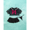 Romwe- 4pack Mesh School Girl Costume