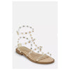 Missguided- Gold Look Clear Dome Stud Gladiator Sandals