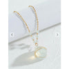 Zaful- Natural Stone Crystal Beads Necklace - White