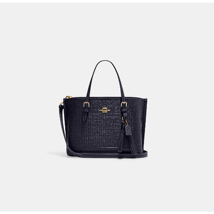 Coach- Mollie Tote 25 In Straw (Im/Midnight Navy Multi)