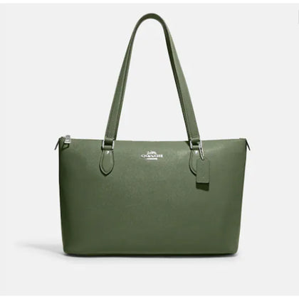 Coach- Gallery Tote - Silver/Dark Sage