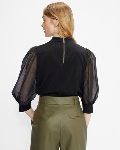 Ted Baker-Organza oversized sleeve top