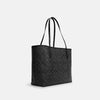 Coach- City Tote In Signature Canvas (Silver/Graphite/Black)