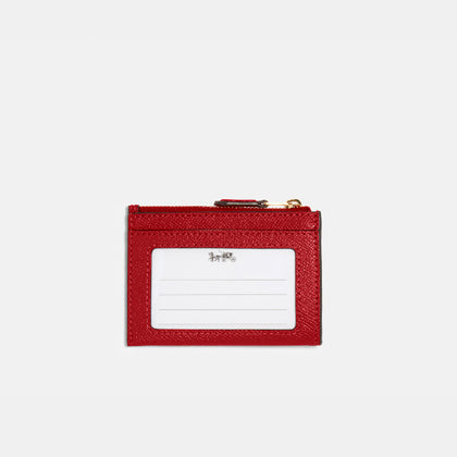 Coach- Mini Skinny Id Case (Gold/1941 Red)