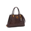 Guess- Stephi Croc Girlfriend Satchel (Espresso)