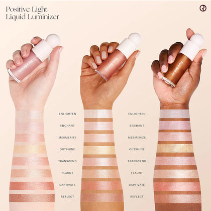 Rare Beauty- Positive Light Liquid Luminizer Highlight (Mesmerize - rose bronze (Selena's go-to shade) Size 0.5 oz/ 15 mL)