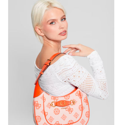 Guess- Izzy Logo Hobo Bag (Bellini Logo)