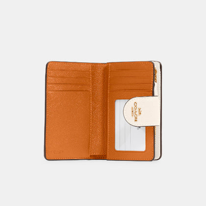 Coach- Medium Corner Zip Wallet (Gold/Chalk)