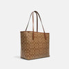 Coach- City Tote In Signature Canvas (Gold/Khaki Saddle 2)