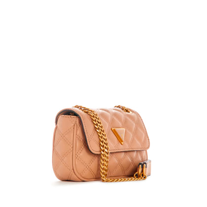 Guess- Giully Mini Convertible Crossbody (Beige Overflow)