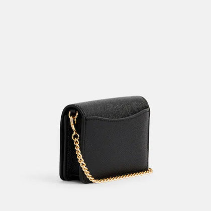 Coach- Mini Wallet On A Chain - Gold/Black